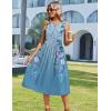 image:imageHOTOUCH Womens Summer Desses Casual Sleeveless Tank Midi Dress with Pockets Aline Flowy Vocation Beach Sundress 2026Pink Floral