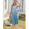 image:imageHOTOUCH Womens Summer Desses Casual Sleeveless Tank Midi Dress with Pockets Aline Flowy Vocation Beach Sundress 2026Pink Floral
