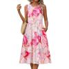 image:imageHOTOUCH Womens Summer Desses Casual Sleeveless Tank Midi Dress with Pockets Aline Flowy Vocation Beach Sundress 2026Pink Floral