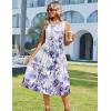 image:imageHOTOUCH Womens Summer Desses Casual Sleeveless Tank Midi Dress with Pockets Aline Flowy Vocation Beach Sundress 2026Purple Floral