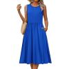 image:imageHOTOUCH Womens Summer Desses Casual Sleeveless Tank Midi Dress with Pockets Aline Flowy Vocation Beach Sundress 2026Sky Blue