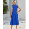 image:imageHOTOUCH Womens Summer Desses Casual Sleeveless Tank Midi Dress with Pockets Aline Flowy Vocation Beach Sundress 2026Sky Blue