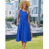 image:imageHOTOUCH Womens Summer Desses Casual Sleeveless Tank Midi Dress with Pockets Aline Flowy Vocation Beach Sundress 2026Sky Blue