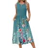 image:imageHOTOUCH Womens Summer Desses Casual Sleeveless Tank Midi Dress with Pockets Aline Flowy Vocation Beach Sundress 2026Wf115