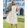 image:imageHOTOUCH Womens Summer Desses Casual Sleeveless Tank Midi Dress with Pockets Aline Flowy Vocation Beach Sundress 2026White Floral