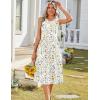 image:imageHOTOUCH Womens Summer Desses Casual Sleeveless Tank Midi Dress with Pockets Aline Flowy Vocation Beach Sundress 2026White Floral