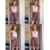 image:imageHOTOUCH Bermuda Shorts for Women Summer Dressy Casual Elastic High Waisted Wide Leg Knee Length Shorts with PocketsBrown