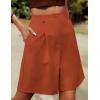 image:imageHOTOUCH Bermuda Shorts for Women Summer Dressy Casual Elastic High Waisted Wide Leg Knee Length Shorts with PocketsOrange