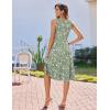 image:imageHOTOUCH Summer Casual Dresses for Women Sleeveless Midi Dress Swing Tank Sundress Pleated Tshirt Dress with PocketsFloralbf306