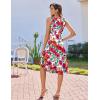 image:imageHOTOUCH Summer Casual Dresses for Women Sleeveless Midi Dress Swing Tank Sundress Pleated Tshirt Dress with PocketsFloraldh14