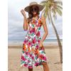 image:imageHOTOUCH Summer Casual Dresses for Women Sleeveless Midi Dress Swing Tank Sundress Pleated Tshirt Dress with PocketsFloraldh14