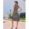 image:imageHOTOUCH Summer Casual Dresses for Women Sleeveless Midi Dress Swing Tank Sundress Pleated Tshirt Dress with PocketsFloralxh377
