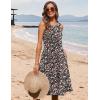 image:imageHOTOUCH Summer Casual Dresses for Women Sleeveless Midi Dress Swing Tank Sundress Pleated Tshirt Dress with PocketsFloralxh377