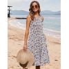 image:imageHOTOUCH Summer Casual Dresses for Women Sleeveless Midi Dress Swing Tank Sundress Pleated Tshirt Dress with PocketsFloralxh498