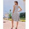 image:imageHOTOUCH Summer Casual Dresses for Women Sleeveless Midi Dress Swing Tank Sundress Pleated Tshirt Dress with PocketsFloralxh498