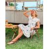 image:imageHOTOUCH Women Printed Dress for Summer Short Ruffle Sleeve Dress Tiered Mini Dress with PocketsFloralbf290