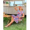 image:imageHOTOUCH Women Printed Dress for Summer Short Ruffle Sleeve Dress Tiered Mini Dress with PocketsFloralcx237