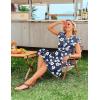 image:imageHOTOUCH Women Printed Dress for Summer Short Ruffle Sleeve Dress Tiered Mini Dress with PocketsFloralsf157