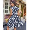 image:imageHOTOUCH Women Printed Dress for Summer Short Ruffle Sleeve Dress Tiered Mini Dress with PocketsFloralsf157