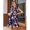 image:imageHOTOUCH Women Printed Dress for Summer Short Ruffle Sleeve Dress Tiered Mini Dress with PocketsFloralsf294