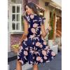image:imageHOTOUCH Women Printed Dress for Summer Short Ruffle Sleeve Dress Tiered Mini Dress with PocketsFloralsf294