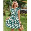 image:imageHOTOUCH Women Printed Dress for Summer Short Ruffle Sleeve Dress Tiered Mini Dress with PocketsFloralsf300
