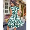 image:imageHOTOUCH Women Printed Dress for Summer Short Ruffle Sleeve Dress Tiered Mini Dress with PocketsFloralsf300
