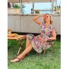 image:imageHOTOUCH Women Printed Dress for Summer Short Ruffle Sleeve Dress Tiered Mini Dress with PocketsFloralsp91