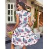 image:imageHOTOUCH Women Printed Dress for Summer Short Ruffle Sleeve Dress Tiered Mini Dress with PocketsFloralwf16