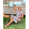 image:imageHOTOUCH Women Printed Dress for Summer Short Ruffle Sleeve Dress Tiered Mini Dress with PocketsFloralwf16