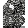 image:imageHOTOUCH Womens 34 Sleeve Aline and Flare Midi Long DressNblack Floral