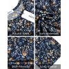 image:imageHOTOUCH Womens 34 Sleeve Aline and Flare Midi Long DressNblue Floral 02