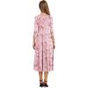 image:imageHOTOUCH Womens 34 Sleeve Aline and Flare Midi Long DressNpink Floral