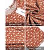 image:imageHOTOUCH Womens 34 Sleeve Aline and Flare Midi Long DressNred Floral