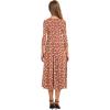 image:imageHOTOUCH Womens 34 Sleeve Aline and Flare Midi Long DressNred Floral