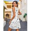 image:imageHOTOUCH Womens Casual Sundress with Pockets Summer Beach Dress Floral TShirts Dress V Neck Loose Tank Dresses2601whiteprint