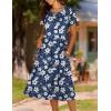 image:imageHOTOUCH Womens Summer ALine Midi Dresses 2026 Casual Floral Short Sleeve TShirt Dress Flowy Beach Sundress with PocketsSf157