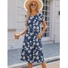 image:imageHOTOUCH Womens Summer ALine Midi Dresses 2026 Casual Floral Short Sleeve TShirt Dress Flowy Beach Sundress with PocketsSf157