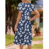 image:imageHOTOUCH Womens Summer ALine Midi Dresses 2026 Casual Floral Short Sleeve TShirt Dress Flowy Beach Sundress with PocketsSf157