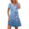 Blue Floral-printed