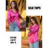image:imageHOTOUCH Button Down Shirts for Women Satin Silk Collared Dressy Casual Blouses Loose Long Sleeve Office Work TopsHot Pink