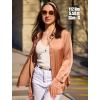 image:imageHOTOUCH Button Down Shirts for Women Satin Silk Collared Dressy Casual Blouses Loose Long Sleeve Office Work TopsToffee
