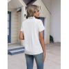 image:imageHOTOUCH Button Down Shirts for Women Short Sleeve Stretch Dress Shirt WrinkleFree Formal Work Blouses Summer Tops S2XLAwhite