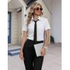 image:imageHOTOUCH Button Down Shirts for Women Short Sleeve Stretch Dress Shirt WrinkleFree Formal Work Blouses Summer Tops S2XLAwhite