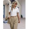 image:imageHOTOUCH Button Down Shirts for Women Short Sleeve Stretch Dress Shirt WrinkleFree Formal Work Blouses Summer Tops S2XLAwhite