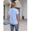 image:imageHOTOUCH Button Down Shirts for Women Short Sleeve Stretch Dress Shirt WrinkleFree Formal Work Blouses Summer Tops S2XLBlue