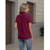 image:imageHOTOUCH Button Down Shirts for Women Short Sleeve Stretch Dress Shirt WrinkleFree Formal Work Blouses Summer Tops S2XLDark Red