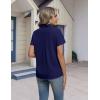 image:imageHOTOUCH Button Down Shirts for Women Short Sleeve Stretch Dress Shirt WrinkleFree Formal Work Blouses Summer Tops S2XLNavy