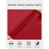 image:imageHOTOUCH Button Down Shirts for Women Short Sleeve Stretch Dress Shirt WrinkleFree Formal Work Blouses Summer Tops S2XLRed