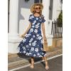 image:imageHOTOUCH Summer Dresses for Women 2026 Casual Midi Boho T Shirt Dress Ladies Sundress Aline Long Beach Vacation ClothesSf321